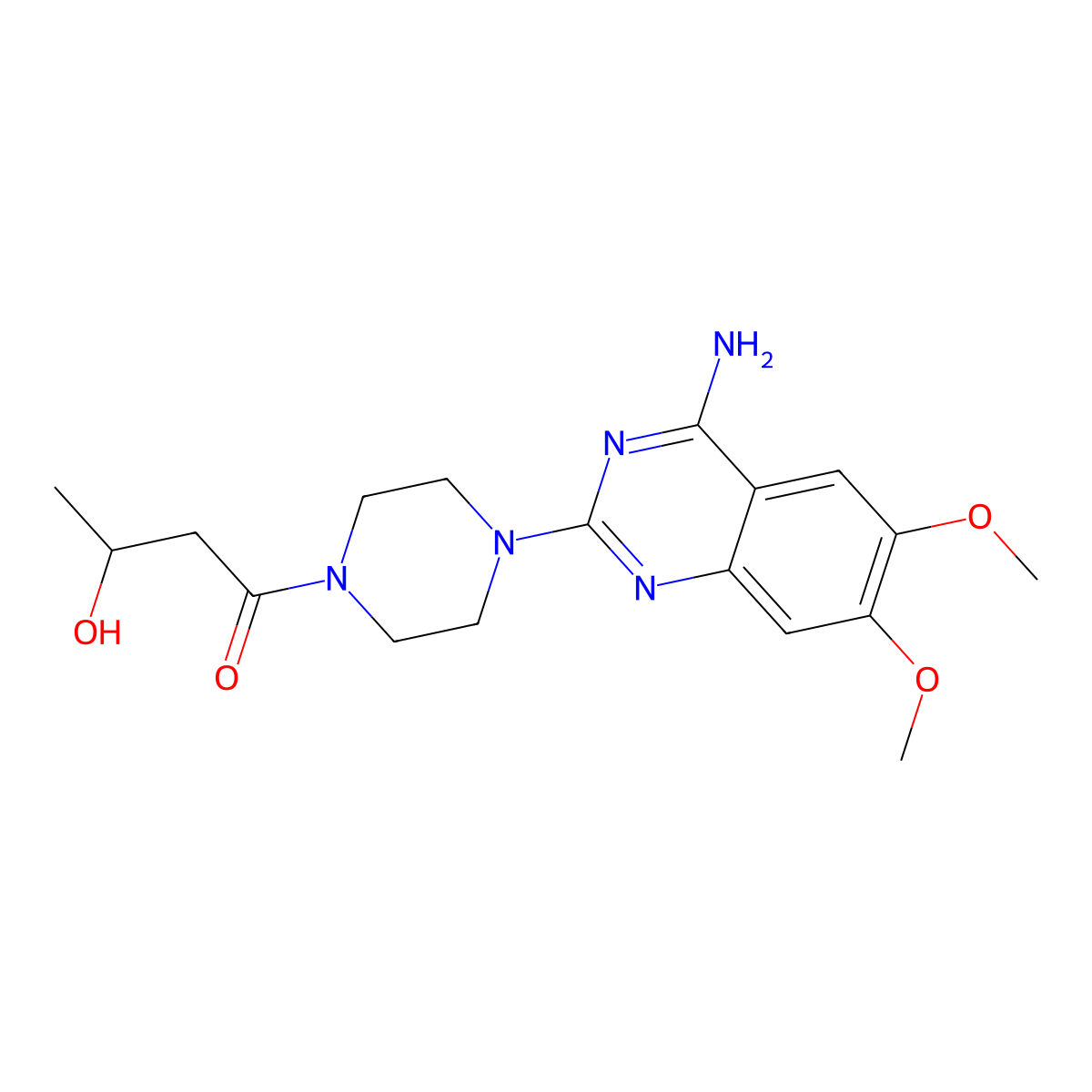 Neldazosin molecular structure, CAS 109713-79-3