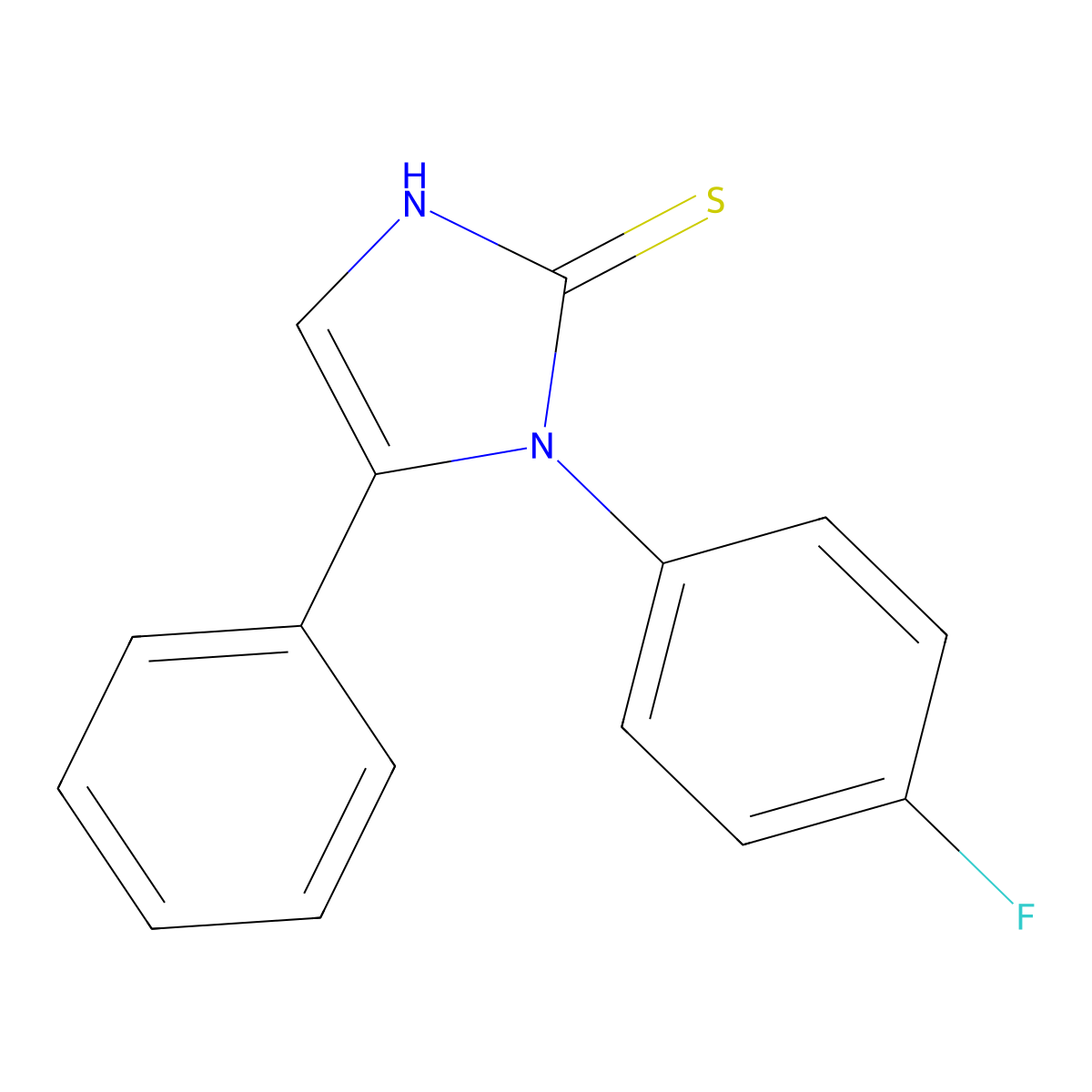 1-(4-fluorophenyl)-5-phenyl-1,3-dihydro-2H-imidazole-2-thione molecular structure, CAS 1097132-88-1