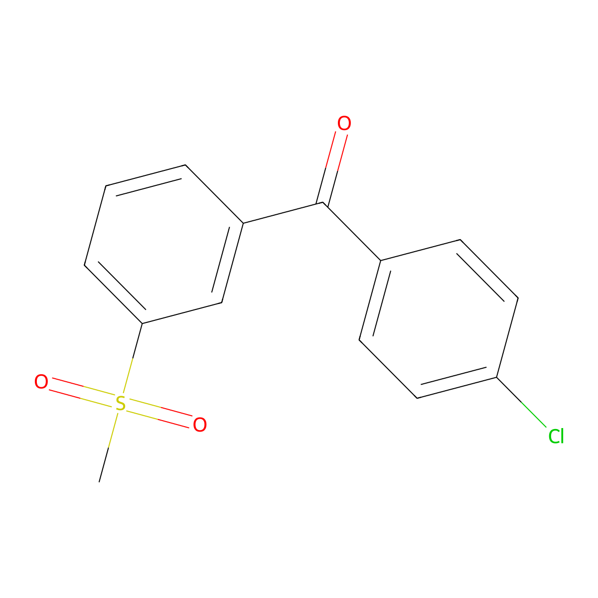 (4-Chlorophenyl)(3-methanesulfonylphenyl)methanone molecular structure, CAS 1097140-03-8