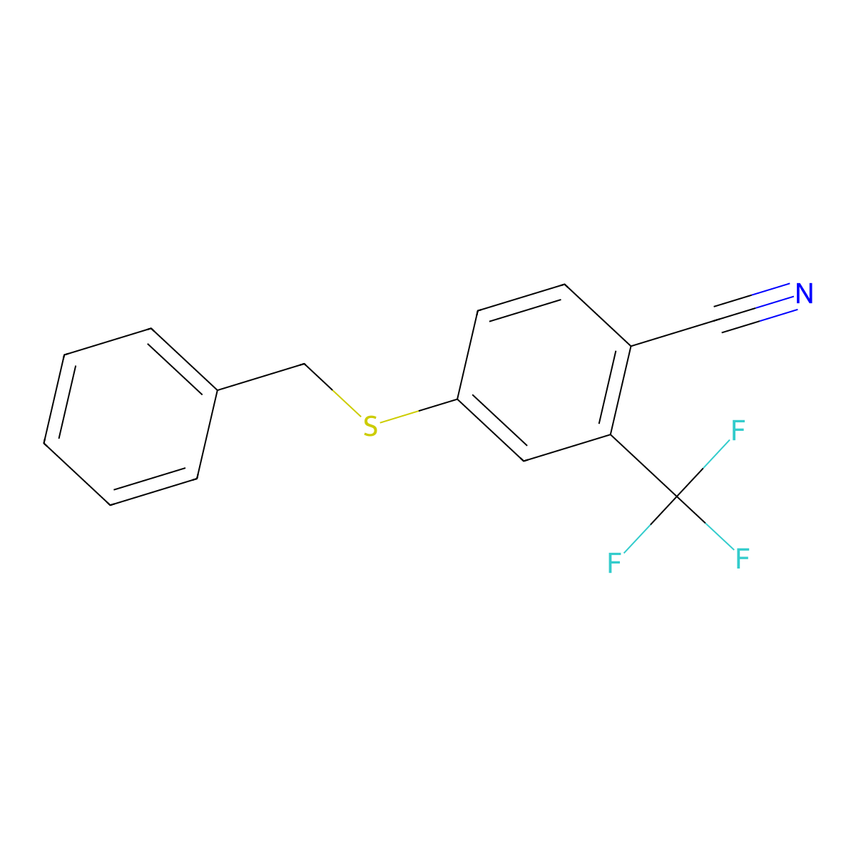 4-(Benzylsulfanyl)-2-(trifluoromethyl)benzonitrile molecular structure, CAS 1097150-93-0