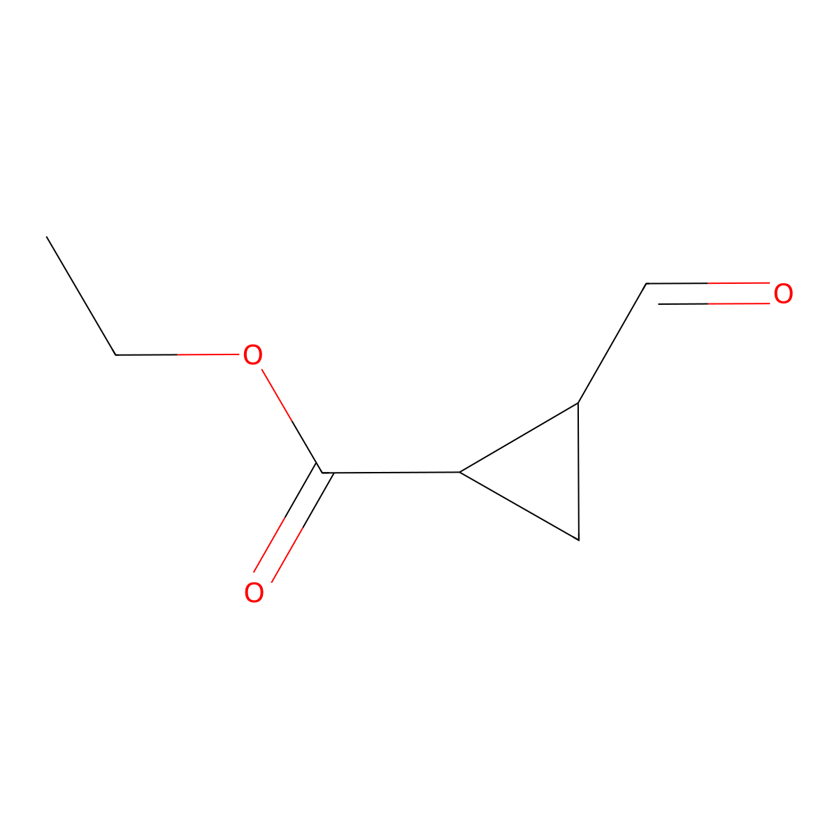 ethyl (1S,2S)-2-formylcyclopropane-1-carboxylate molecular structure, CAS 109716-61-2