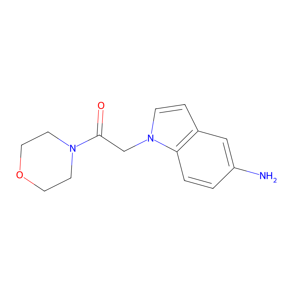 2-(5-amino-1H-indol-1-yl)-1-(morpholin-4-yl)ethan-1-one molecular structure, CAS 1097161-86-8