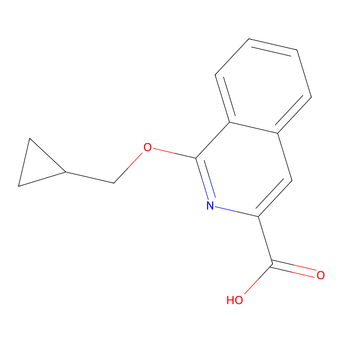 1-(Cyclopropylmethoxy)isoquinoline-3-carboxylic acid molecular structure, CAS 1097166-34-1