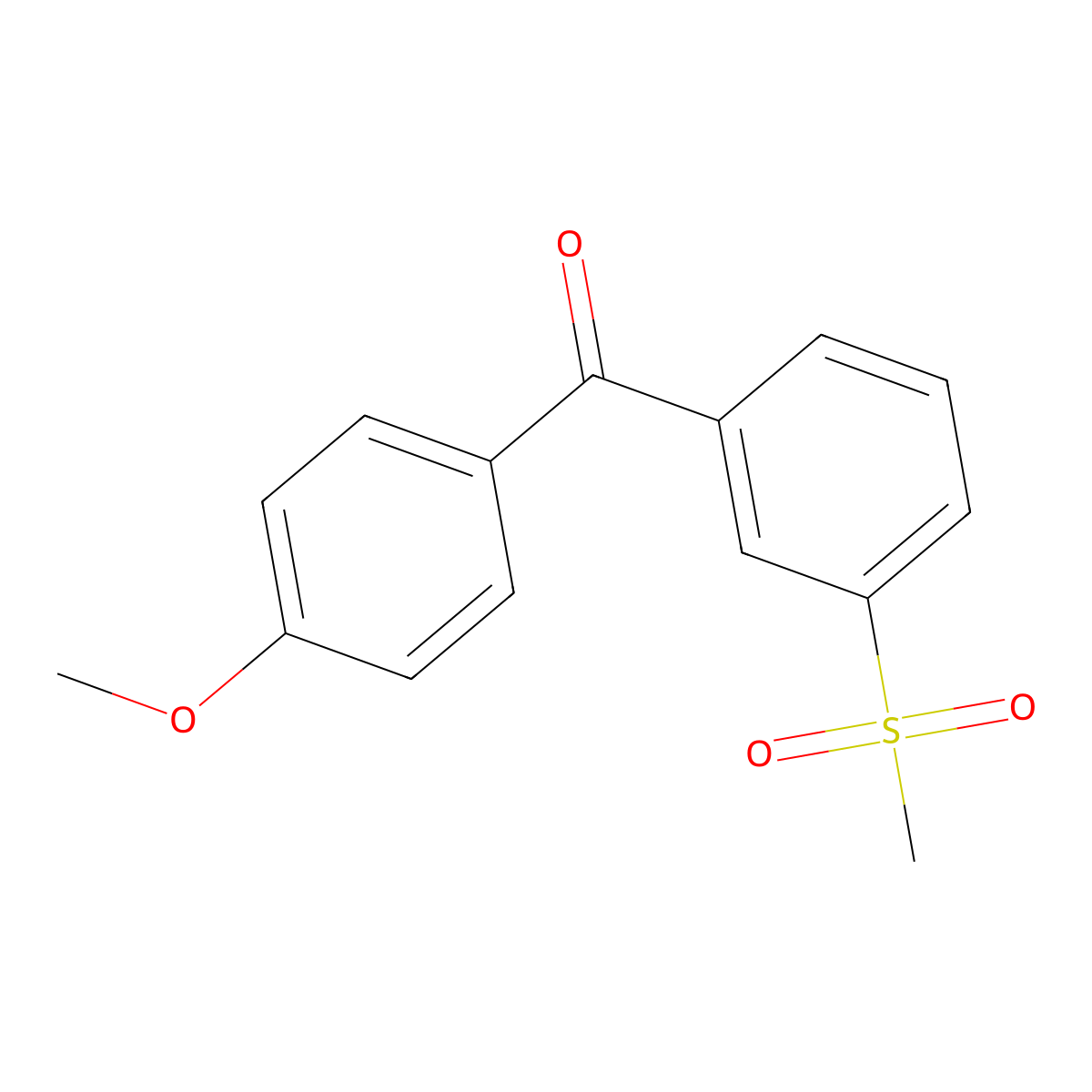 (3-Methanesulfonylphenyl)(4-methoxyphenyl)methanone molecular structure, CAS 1097166-88-5