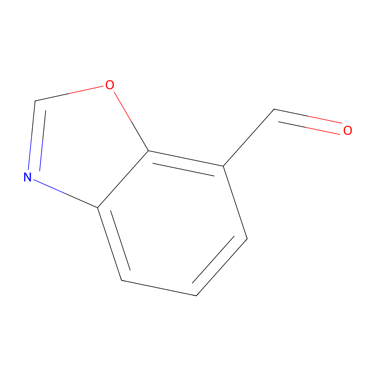1,3-Benzoxazole-7-carbaldehyde molecular structure, CAS 1097180-23-8