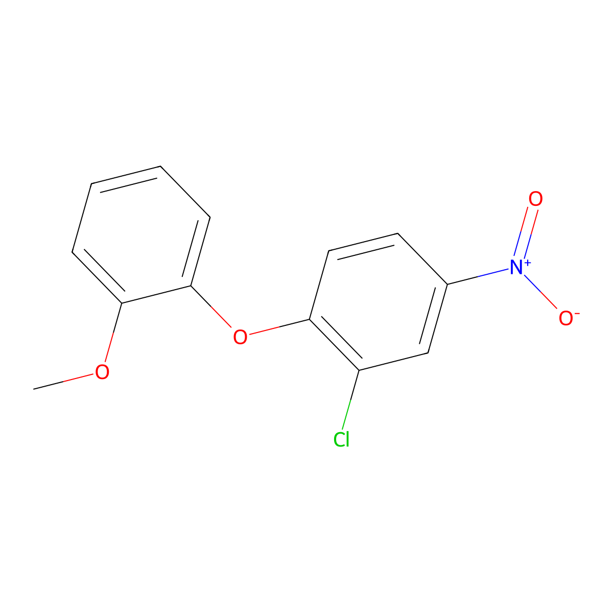 2-Chloro-1-(2-methoxyphenoxy)-4-nitrobenzene molecular structure, CAS 1097189-03-1