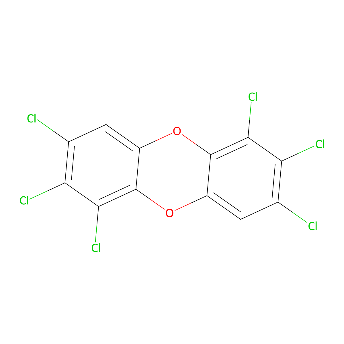C-131,2,3,6,7,8-HxCDD molecular structure, CAS 109719-81-5