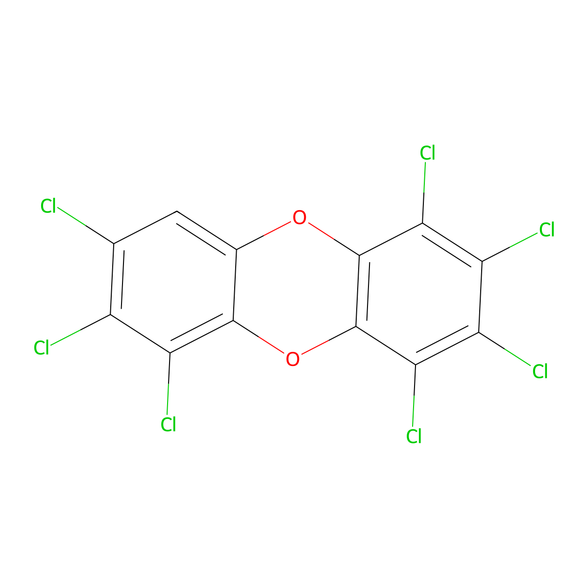 Heptachloro[13C12]dibenzo-p-dioxin molecular structure, CAS 109719-83-7