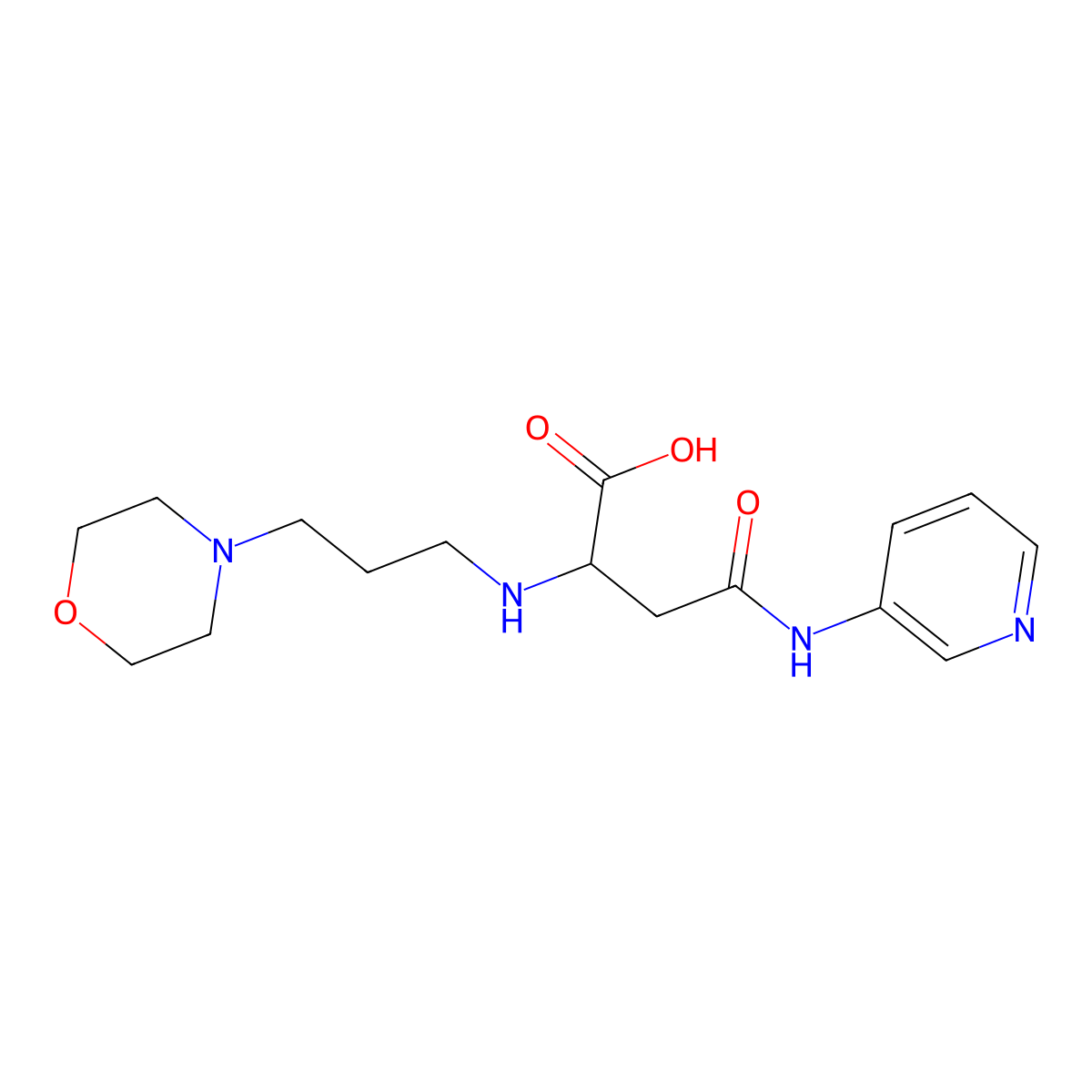2-((3-Morpholinopropyl)amino)-4-oxo-4-(pyridin-3-ylamino)butanoic acid molecular structure, CAS 1097190-16-3