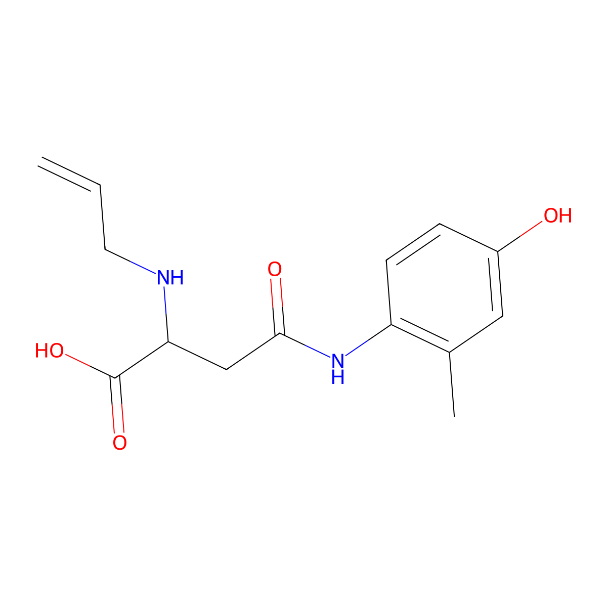 2-(Allylamino)-4-((4-hydroxy-2-methylphenyl)amino)-4-oxobutanoic acid molecular structure, CAS 1097190-88-9