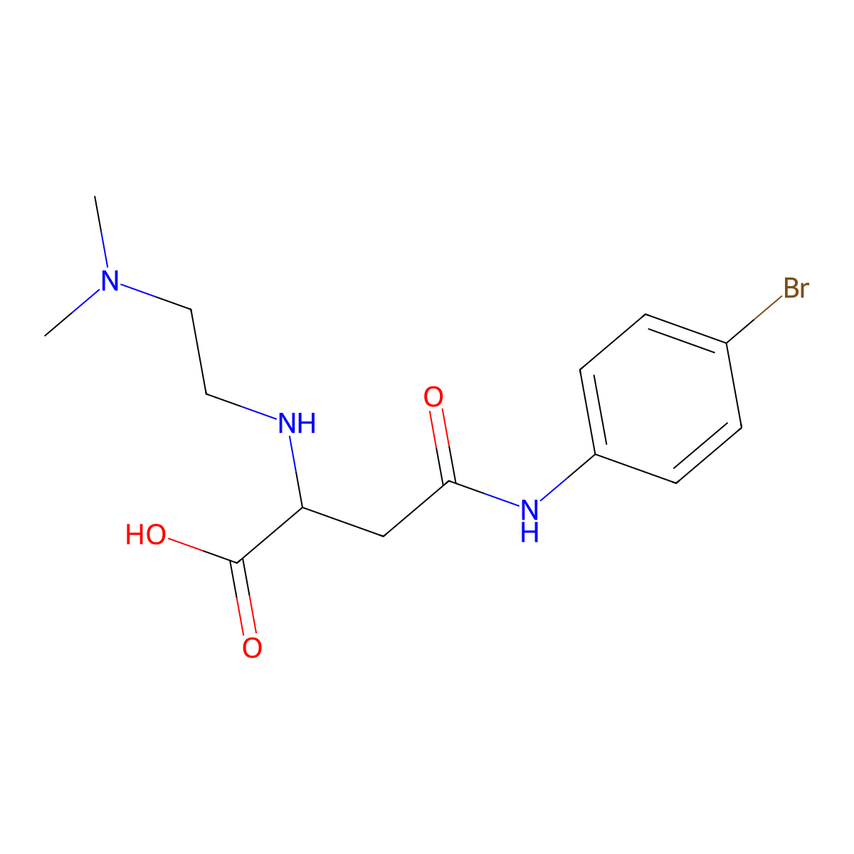 4-((4-Bromophenyl)amino)-2-((2-(dimethylamino)ethyl)amino)-4-oxobutanoic acid molecular structure, CAS 1097190-99-2