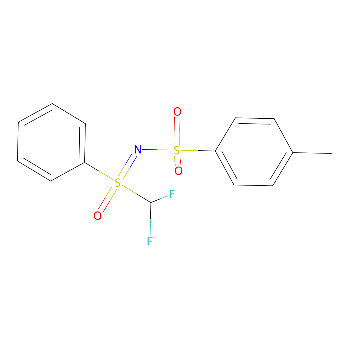 N-Tosyl-S-(difluoromethyl)-S-phenylsulfoximine molecular structure, CAS 1097192-99-8