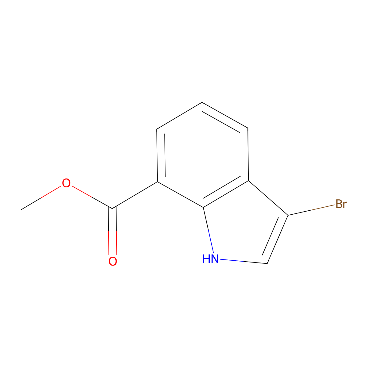 methyl 3-bromo-1H-indole-7-carboxylate molecular structure, CAS 1097196-77-4