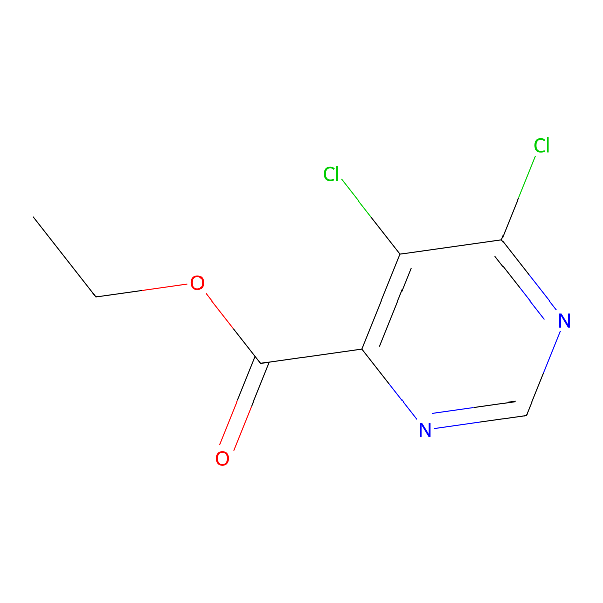 Ethyl 5,6-dichloropyrimidine-4-carboxylate molecular structure, CAS 1097250-57-1