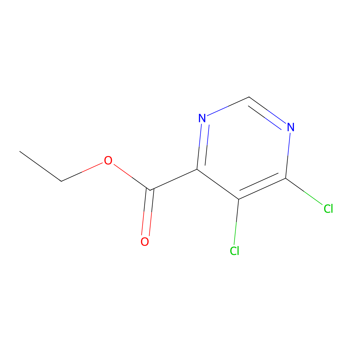 Ethyl 5,6-dichloropyrimidine-4-carboxylate molecular structure, CAS 1097250-57-1