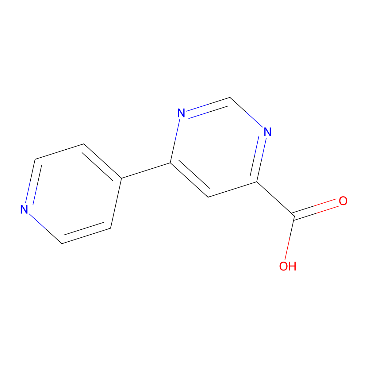 6-(Pyridin-4-yl)pyrimidine-4-carboxylic acid molecular structure, CAS 1097250-69-5