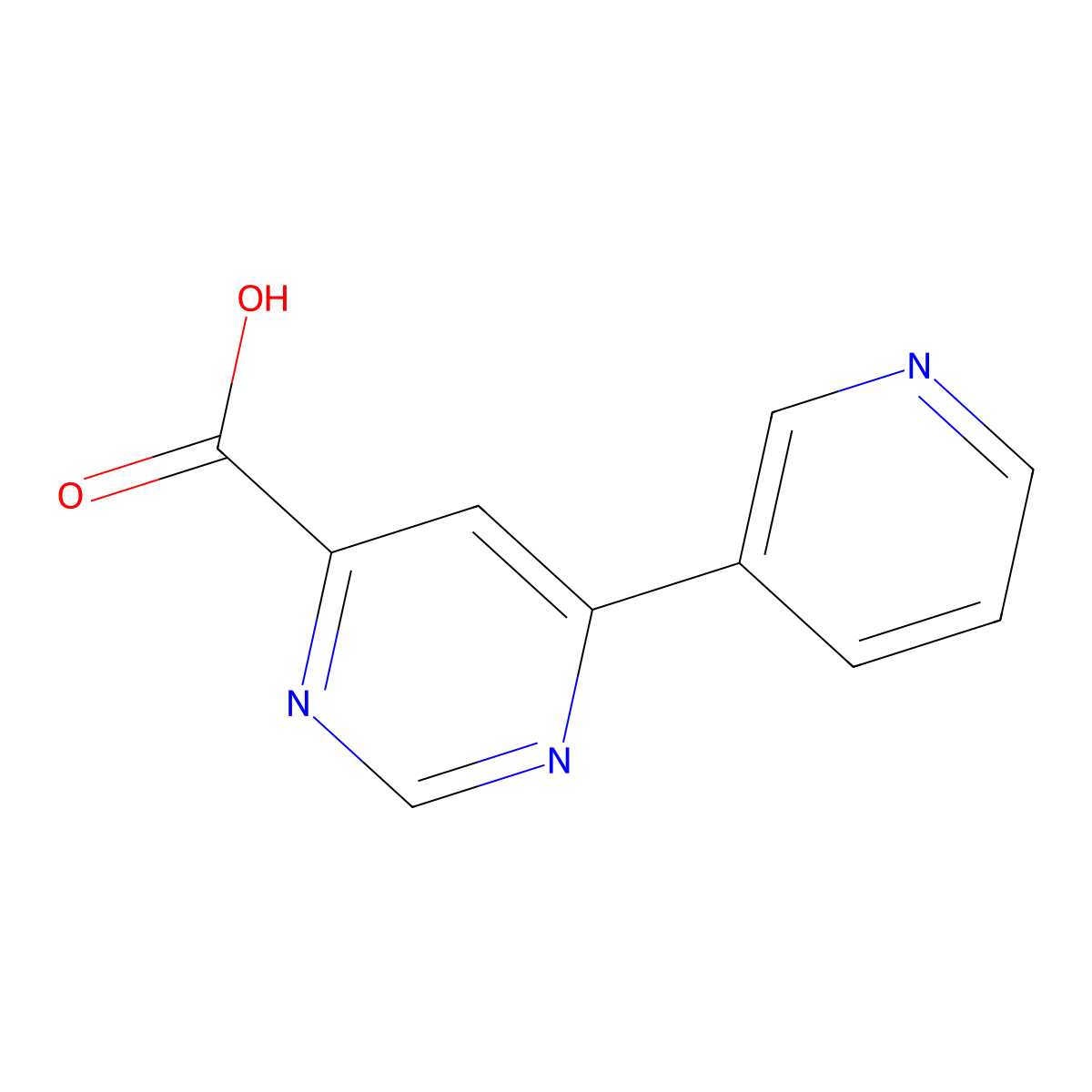 6-(Pyridin-3-yl)pyrimidine-4-carboxylic acid molecular structure, CAS 1097254-20-0