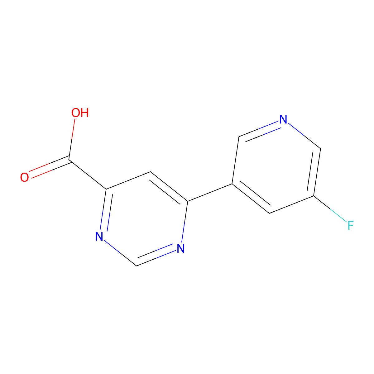6-(5-Fluoropyridin-3-yl)pyrimidine-4-carboxylic acid molecular structure, CAS 1097254-32-4