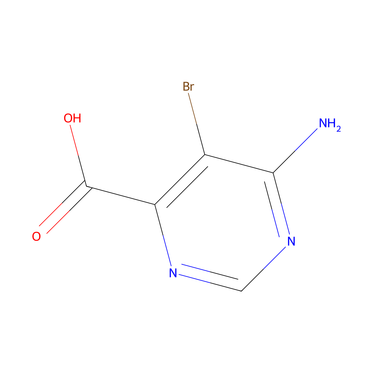 6-Amino-5-bromopyrimidine-4-carboxylic acid molecular structure, CAS 1097256-63-7