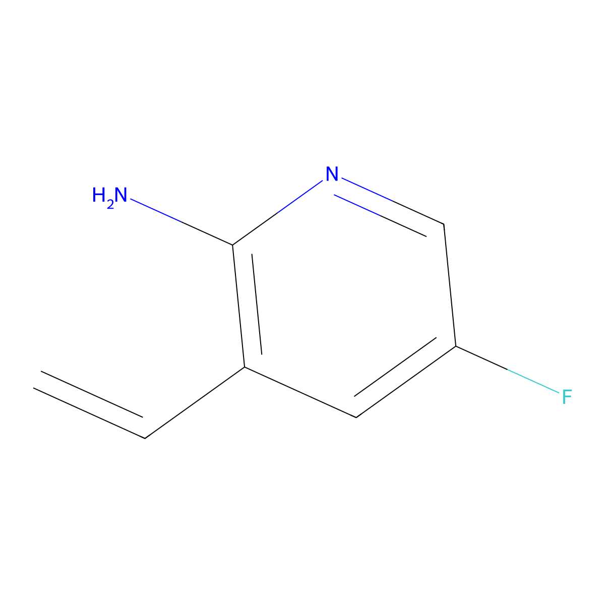 3-Ethenyl-5-fluoropyridin-2-amine molecular structure, CAS 1097264-85-1