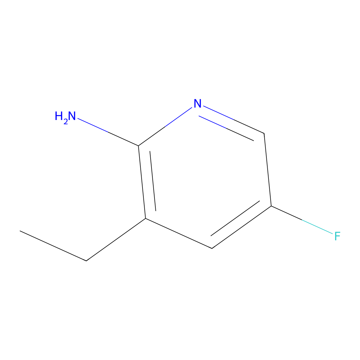 3-Ethyl-5-fluoropyridin-2-amine molecular structure, CAS 1097264-87-3