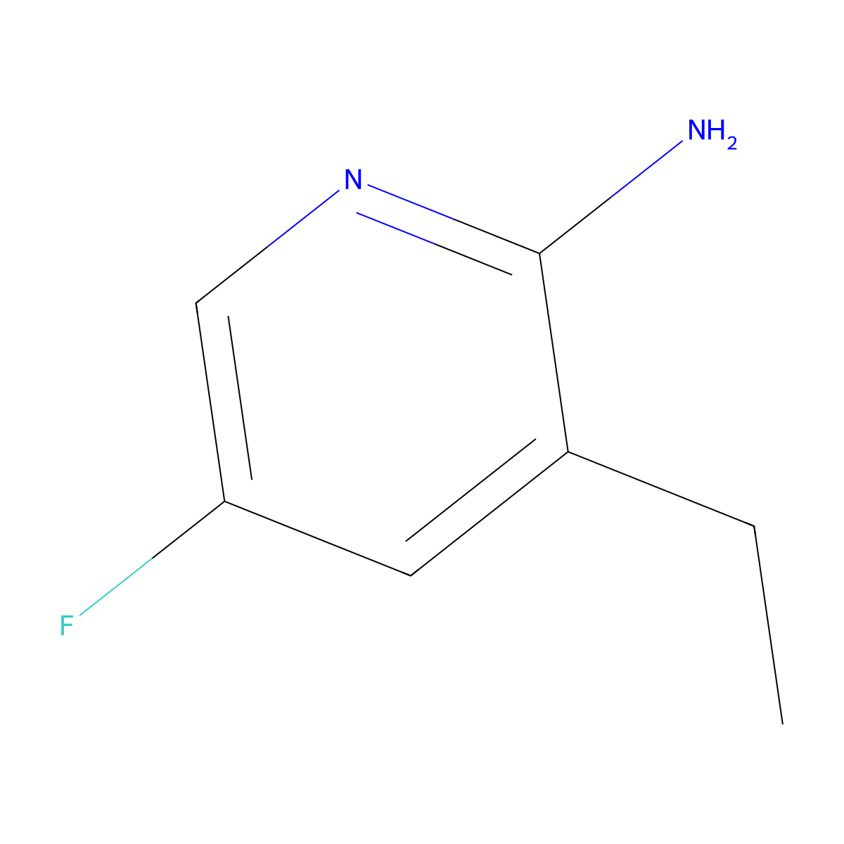 3-Ethyl-5-fluoropyridin-2-amine molecular structure, CAS 1097264-87-3