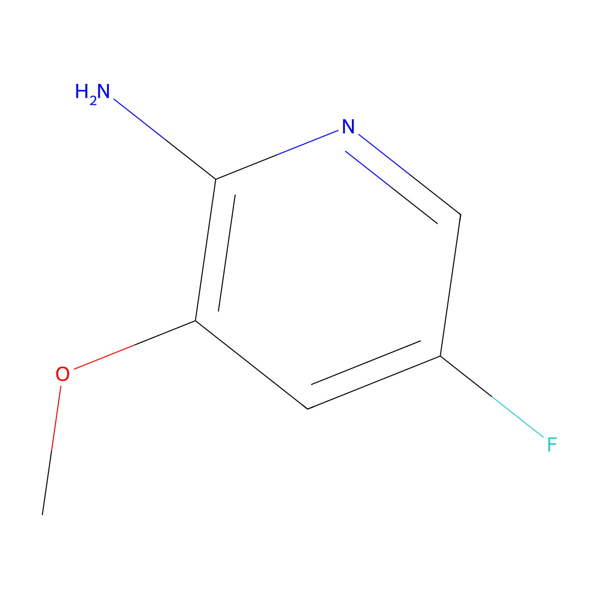 5-Fluoro-3-methoxypyridin-2-amine molecular structure, CAS 1097264-90-8