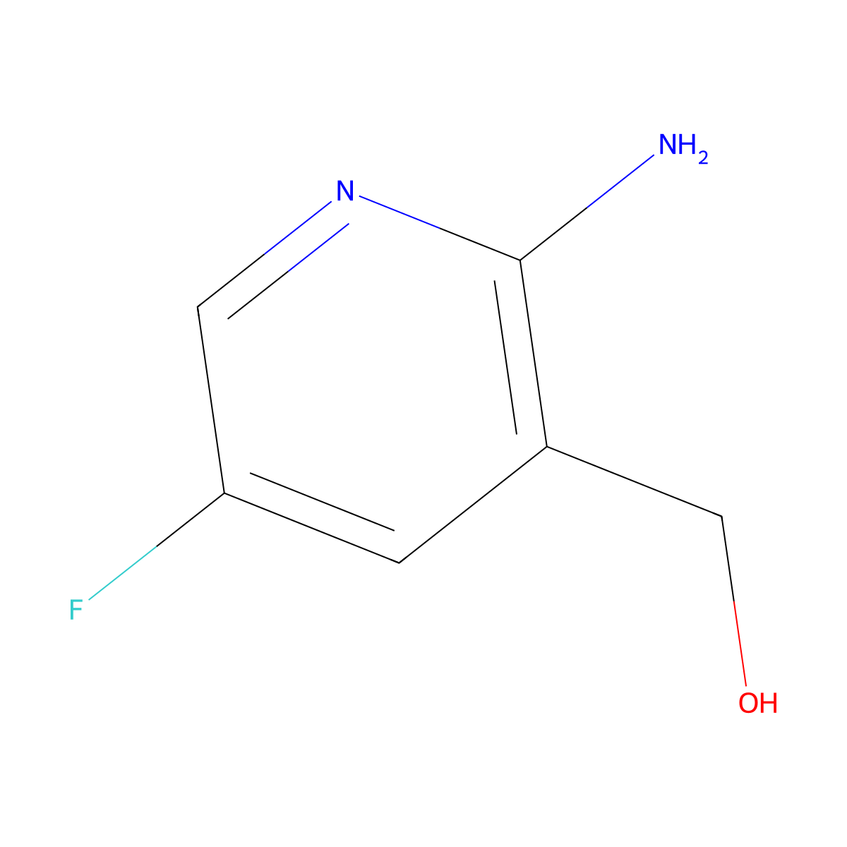 (2-Amino-5-fluoropyridin-3-yl)methanol molecular structure, CAS 1097264-95-3