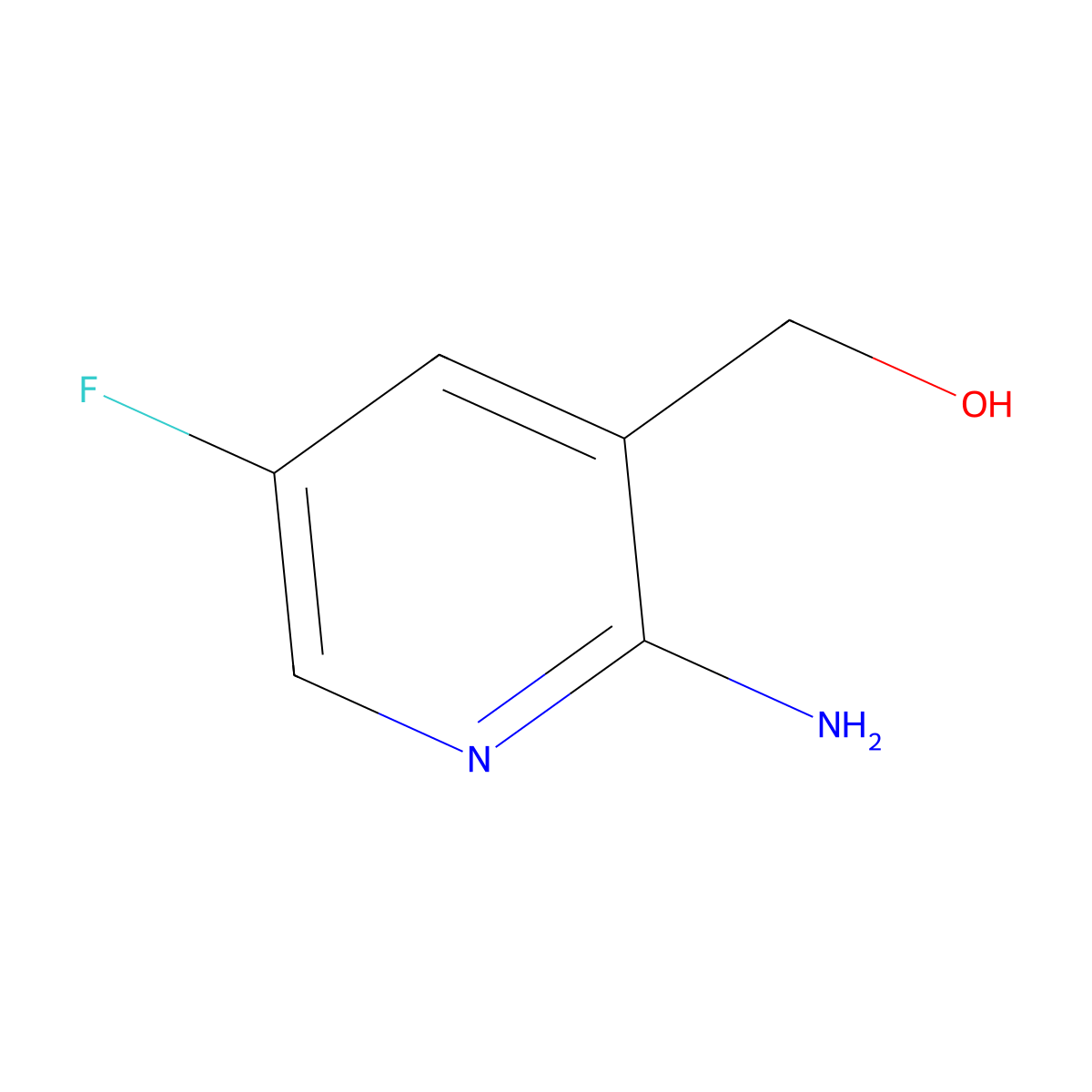 (2-Amino-5-fluoropyridin-3-yl)methanol molecular structure, CAS 1097264-95-3