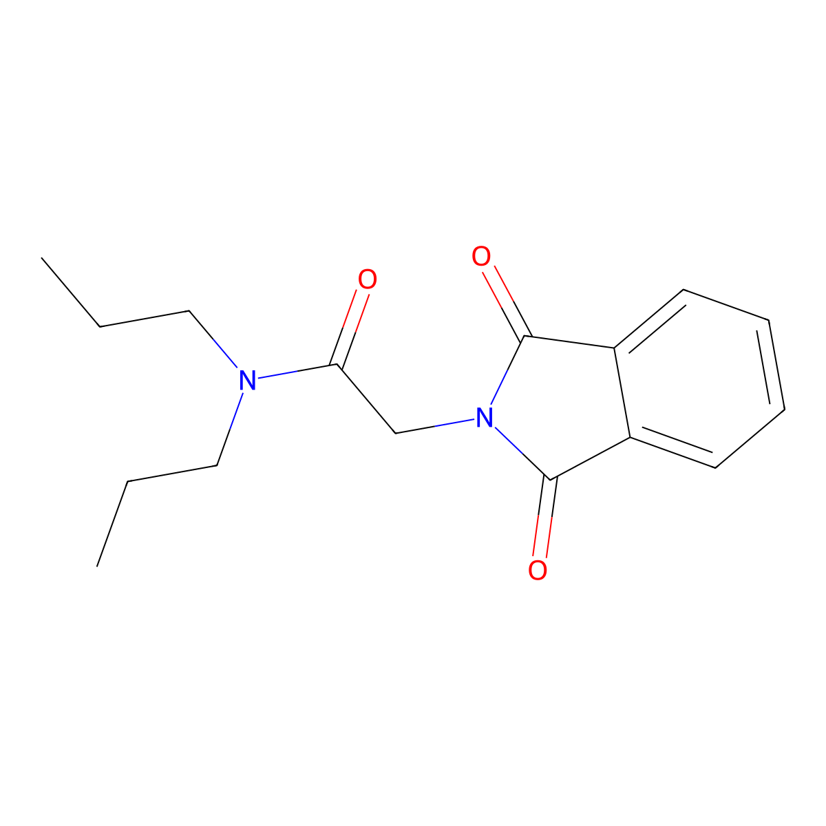 2-(1,3-dioxoisoindol-2-yl)-N,N-dipropylacetamide molecular structure, CAS 109728-07-6