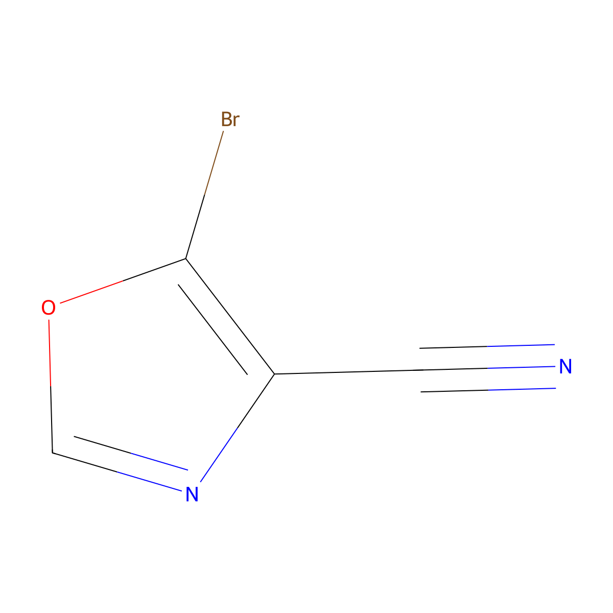 5-Bromooxazole-4-carbonitrile molecular structure, CAS 1097306-76-7