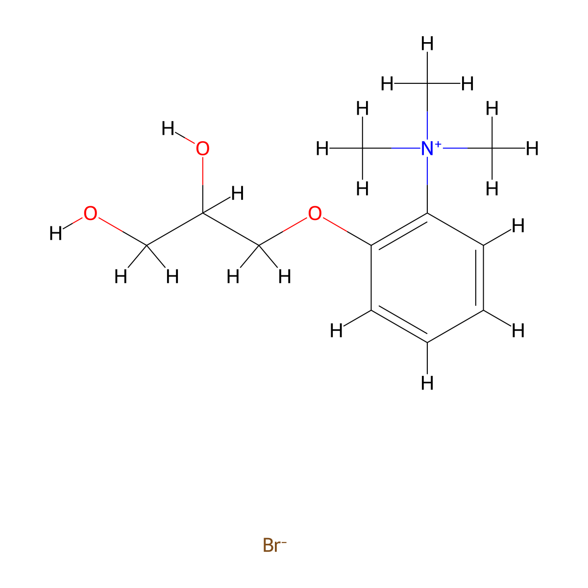 2-(2,3-Dihydroxypropoxy)-N,N,N-trimethylanilinium bromide molecular structure, CAS 109731-99-9