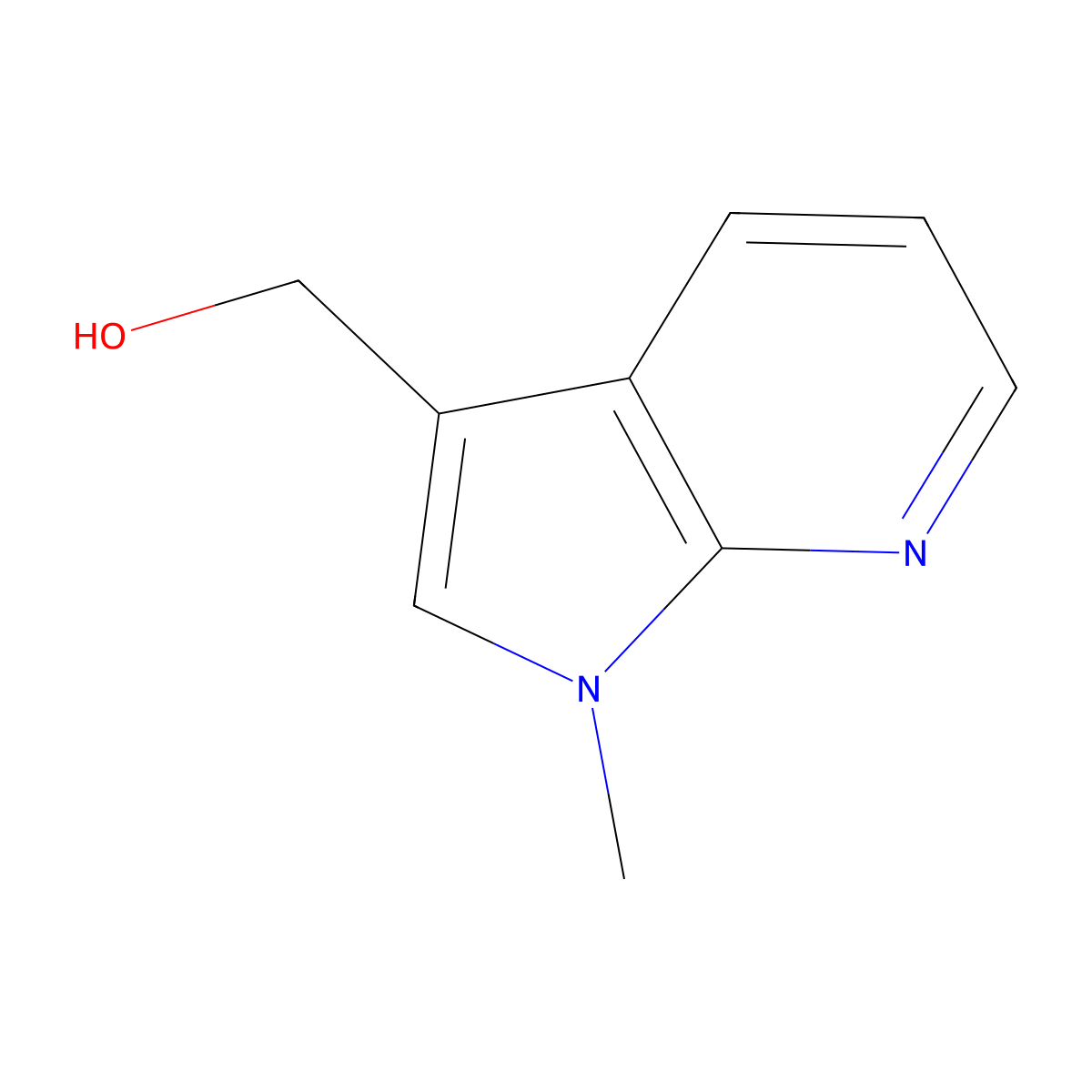 (1-Methyl-1H-pyrrolo[2,3-b]pyridin-3-yl)methanol molecular structure, CAS 1097323-08-4