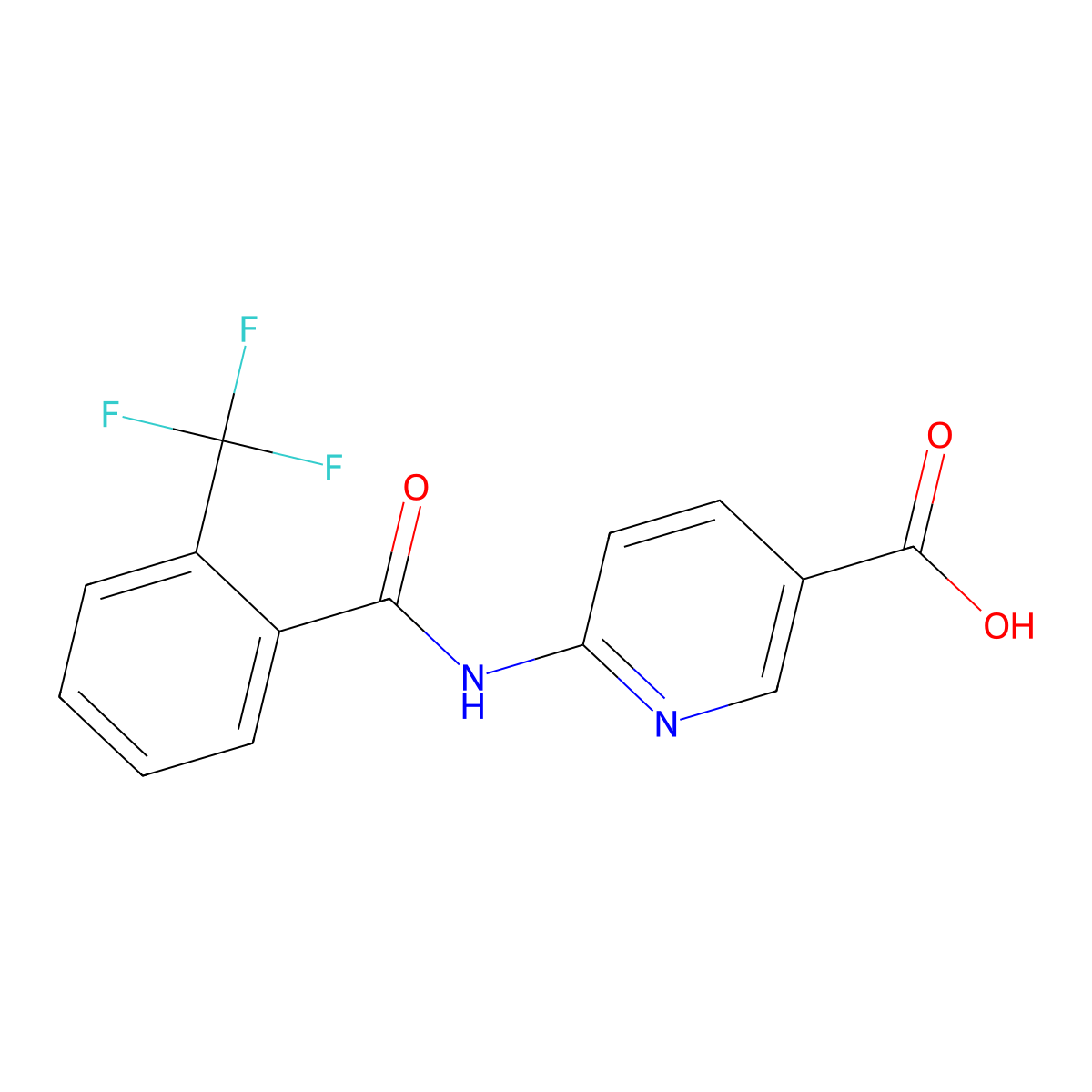 6-(2-(Trifluoromethyl)benzamido)pyridine-3-carboxylic acid molecular structure, CAS 1097347-75-5