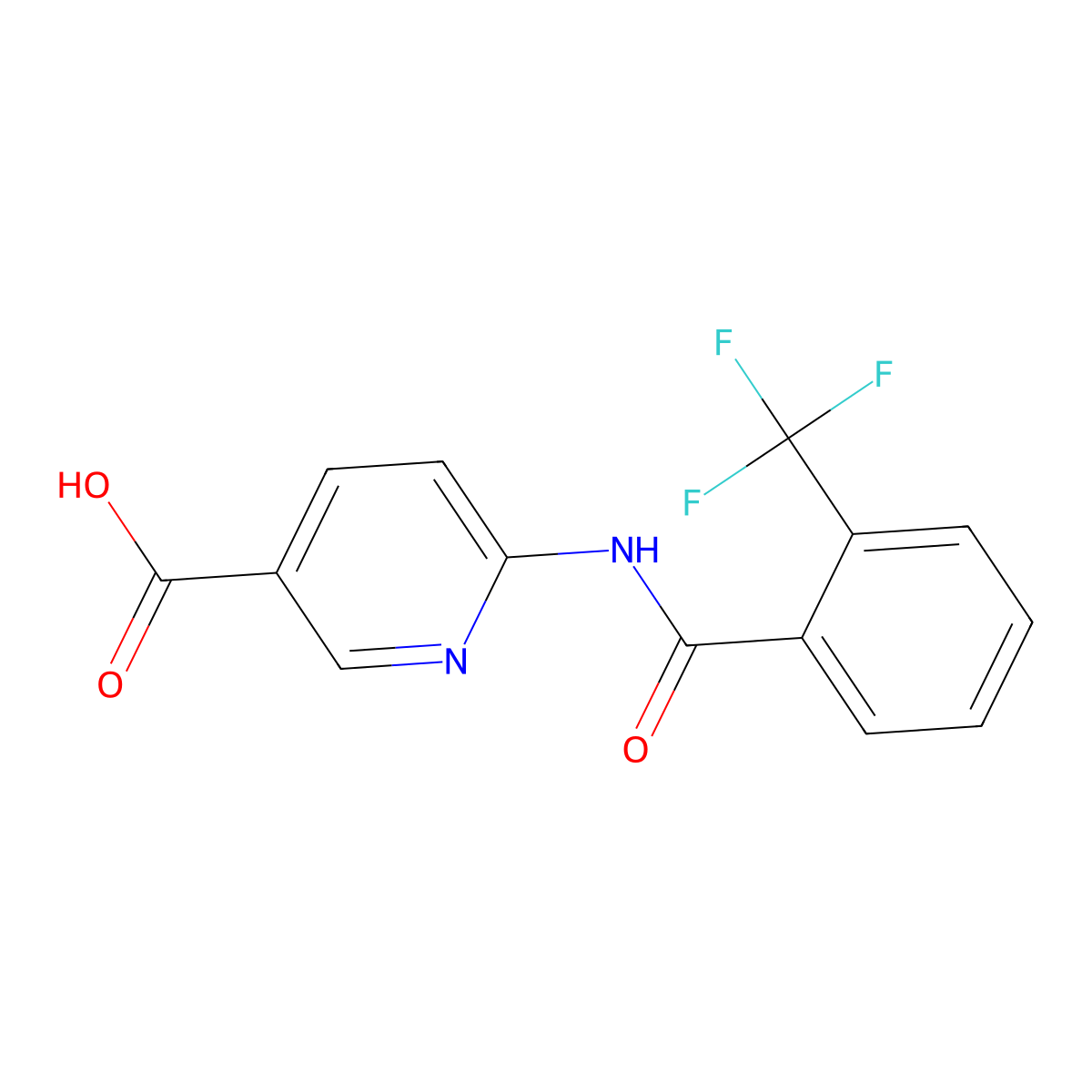 6-(2-(Trifluoromethyl)benzamido)pyridine-3-carboxylic acid molecular structure, CAS 1097347-75-5