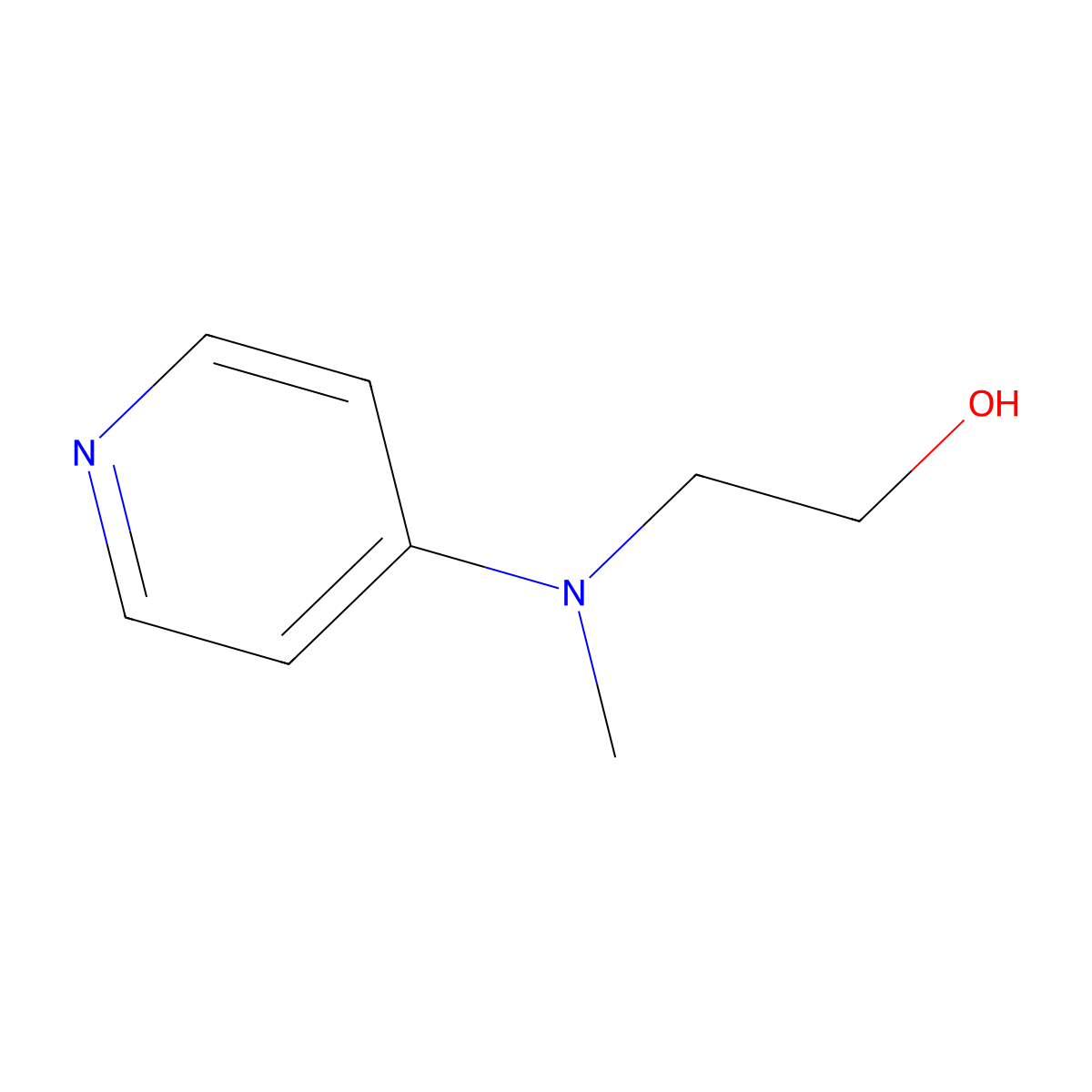 Ethanol, 2-(methyl-4-pyridinylamino)- molecular structure, CAS 109736-44-9