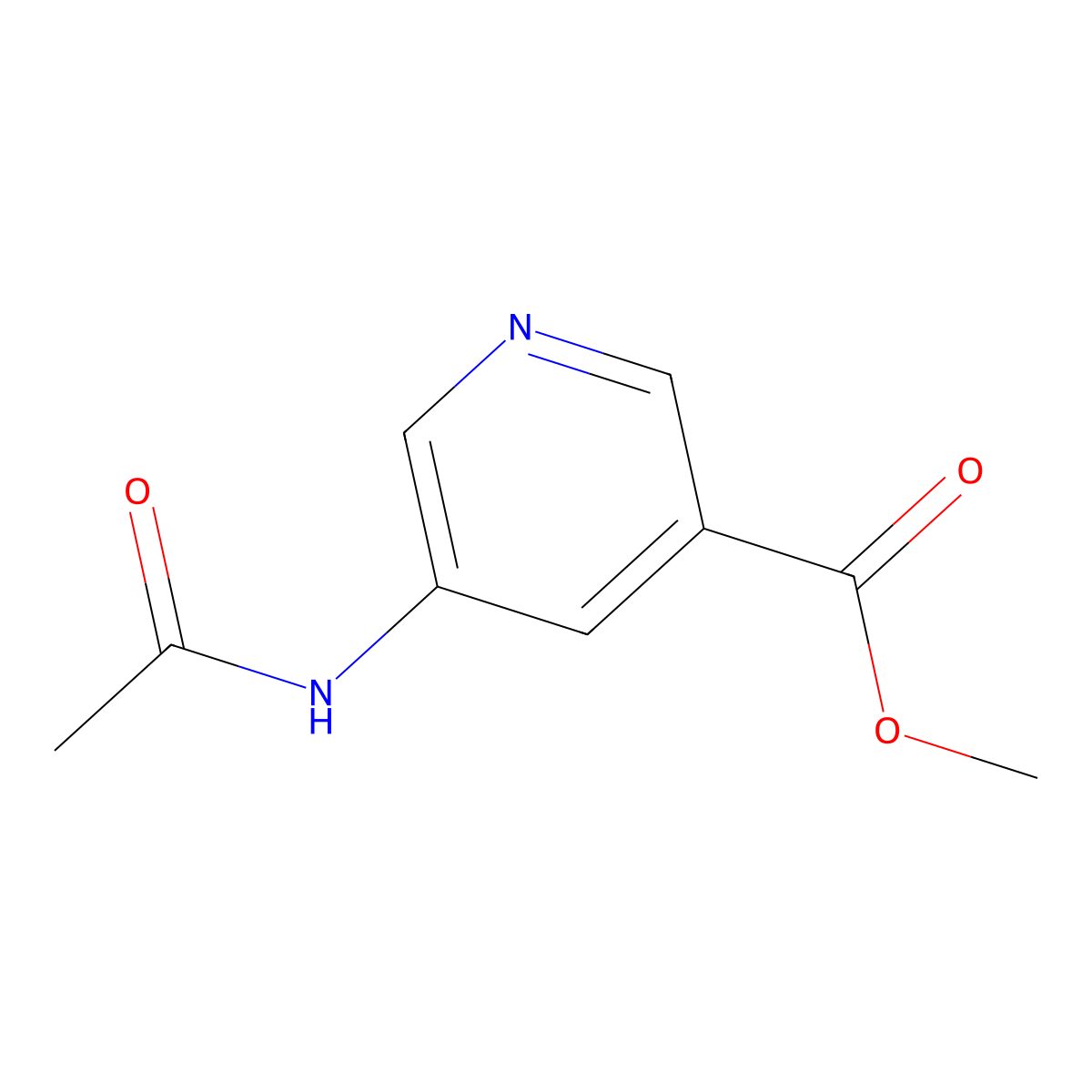 Methyl 5-acetamidopyridine-3-carboxylate molecular structure, CAS 109737-31-7