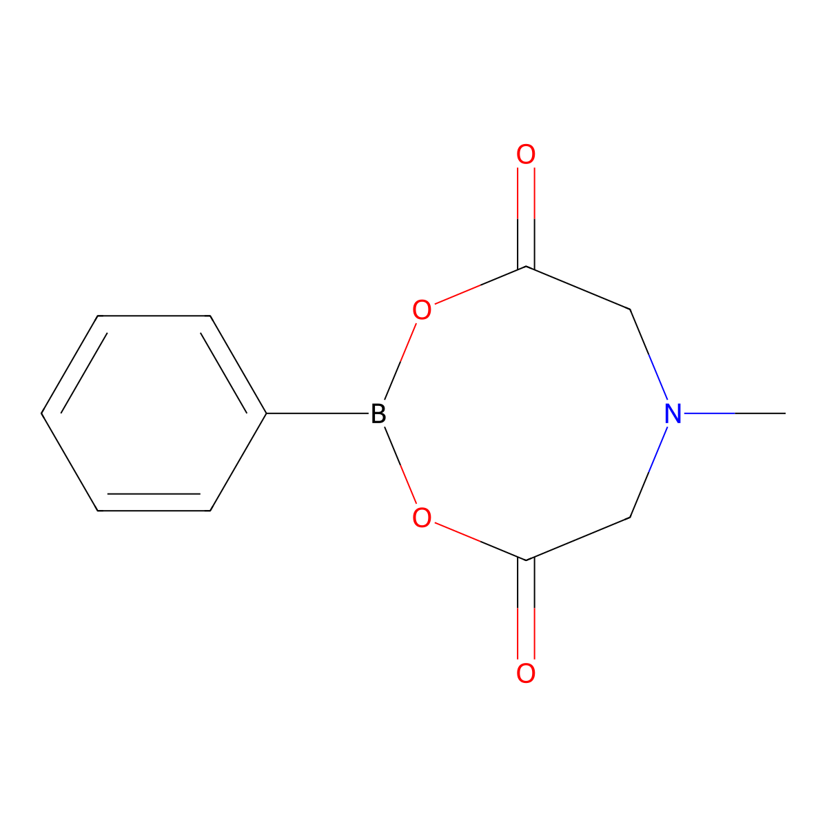 6-Methyl-2-phenyl-1,3,6,2-dioxazaborocane-4,8-dione molecular structure, CAS 109737-57-7