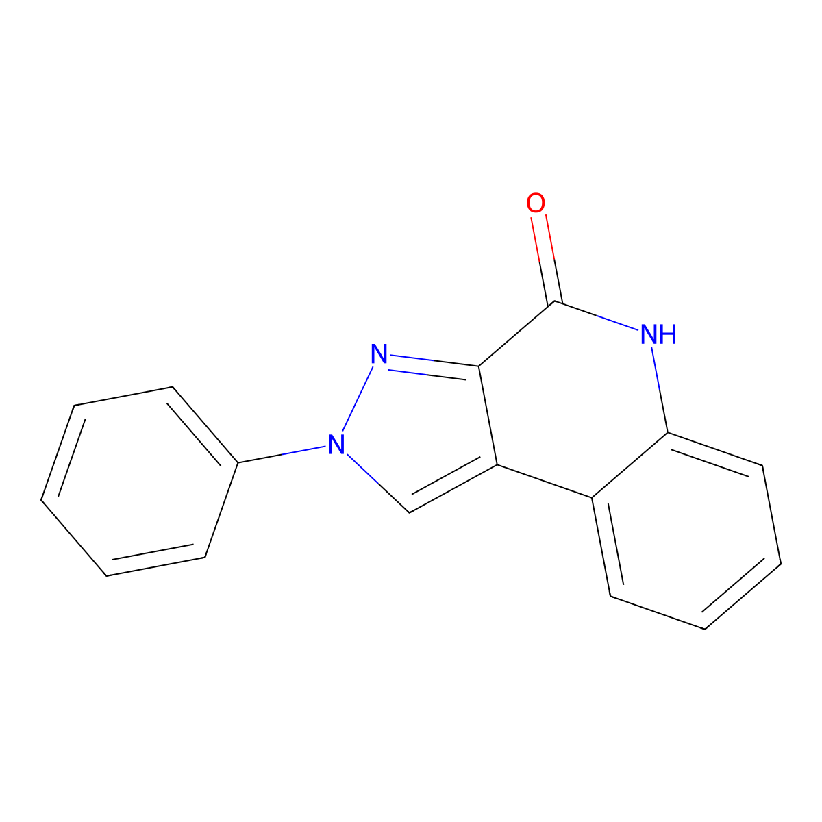2-phenyl-2H,4H,5H-pyrazolo(3,4-c)quinolin-4-one molecular structure, CAS 109740-09-2