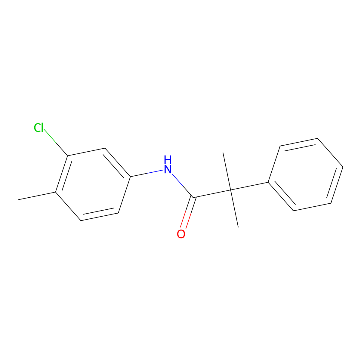 N-(3-chloro-4-methylphenyl)-2-methyl-2-phenylpropanamide molecular structure, CAS 1097435-34-1