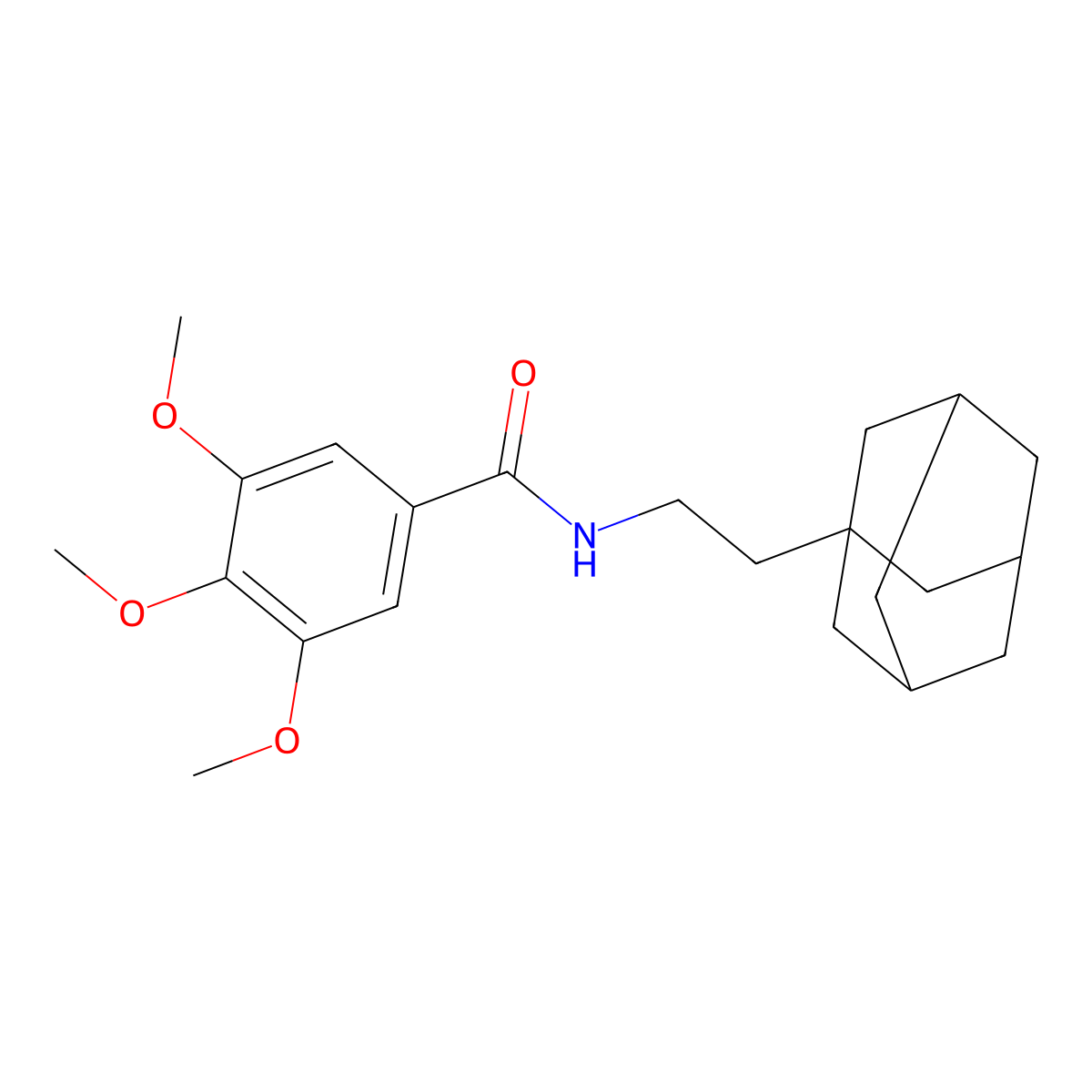 N-[2-(adamantan-1-yl)ethyl]-3,4,5-trimethoxybenzamide molecular structure, CAS 1097436-22-0