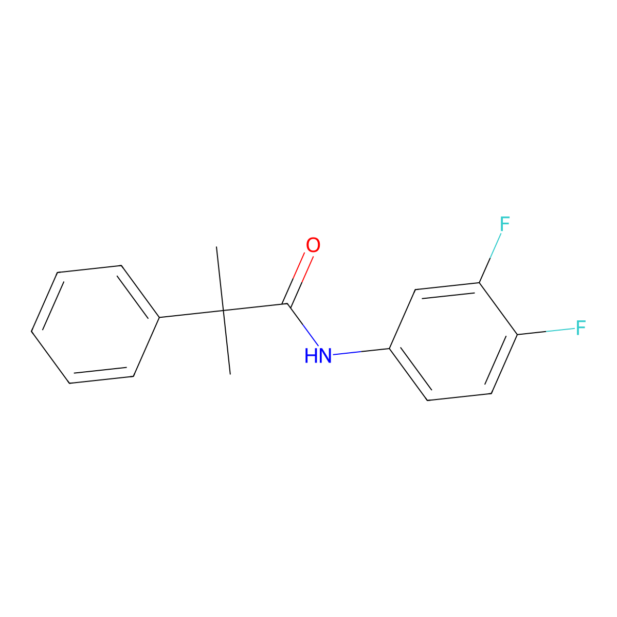 N-(3,4-difluorophenyl)-2-methyl-2-phenylpropanamide molecular structure, CAS 1097446-21-3