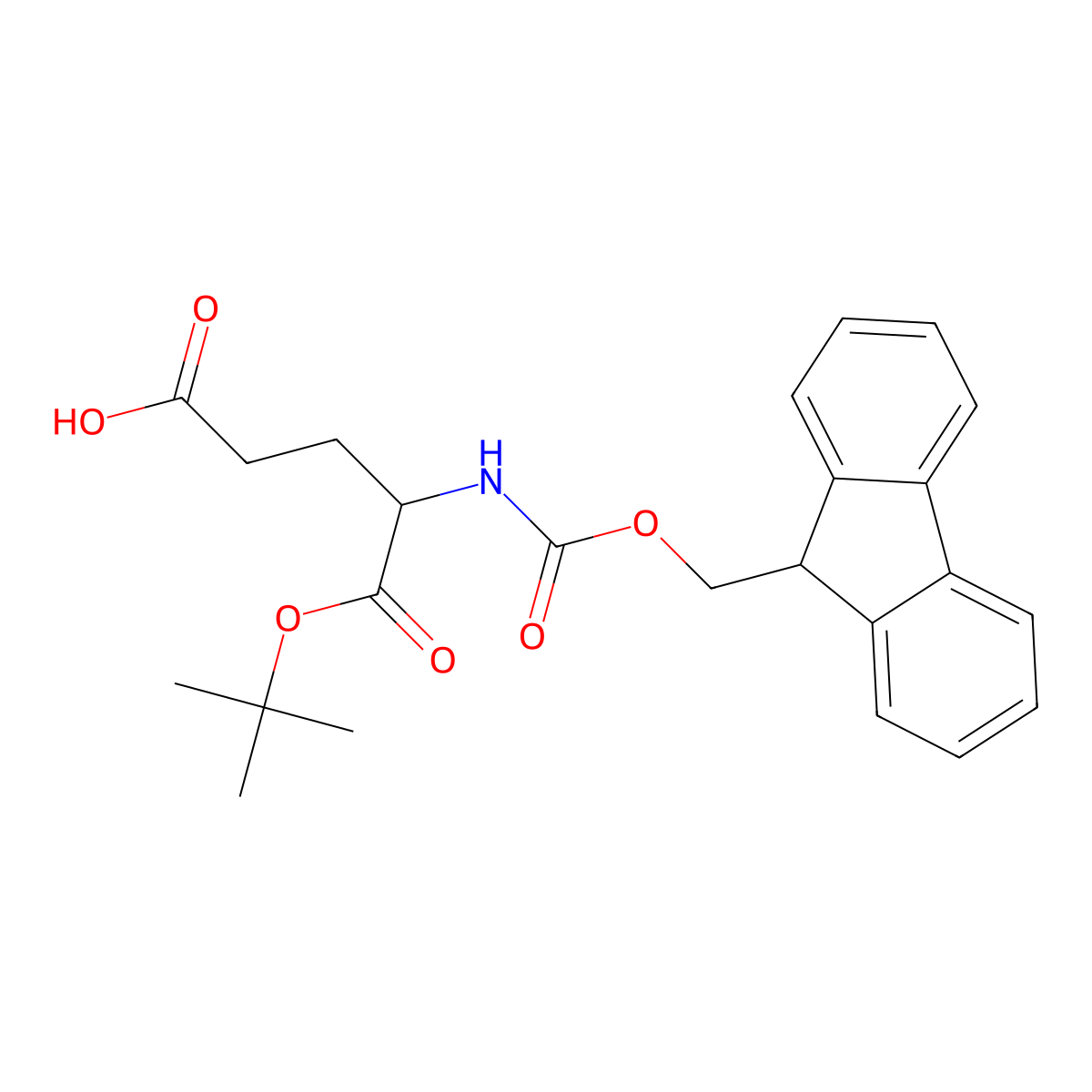 (4R)-5-(tert-butoxy)-4-({[(9H-fluoren-9-yl)methoxy]carbonyl}amino)-5-oxopentanoic acid molecular structure, CAS 109745-15-5