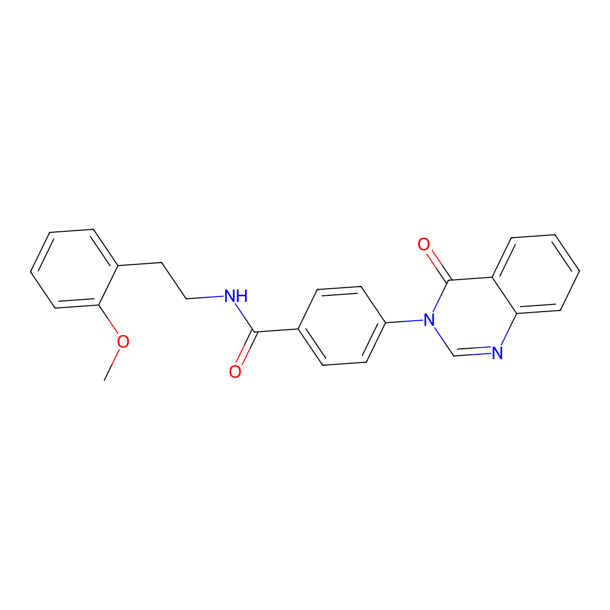 N-(2-methoxyphenethyl)-4-[4-oxo-3(4H)-quinazolinyl]benzamide molecular structure, CAS 1097483-27-6