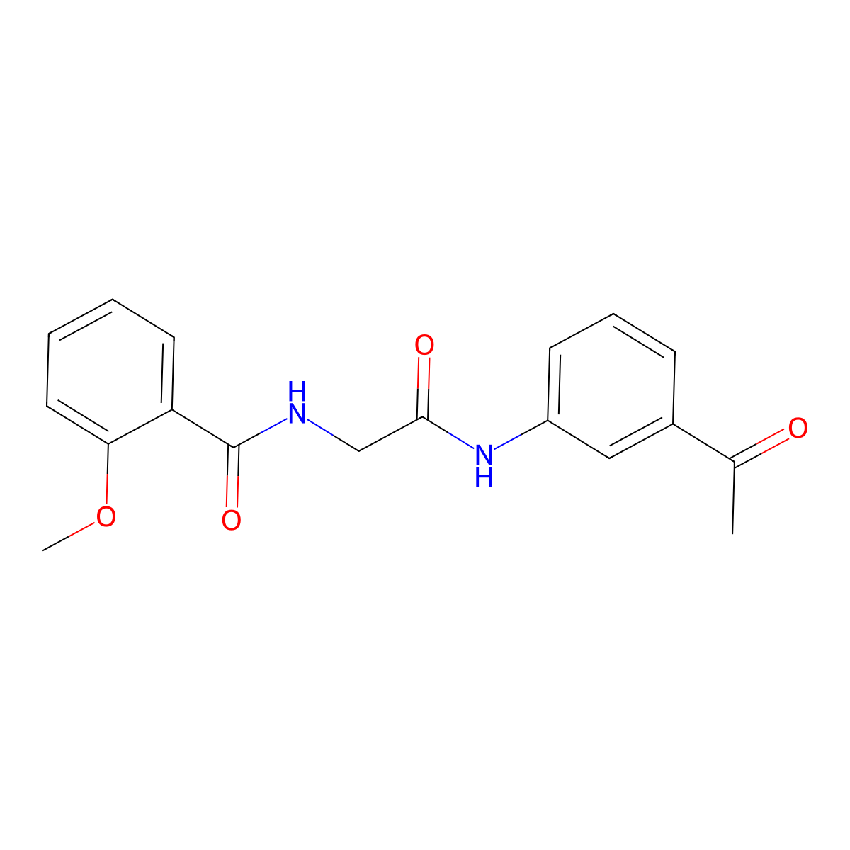 N-{2-[(3-acetylphenyl)amino]-2-oxoethyl}-2-methoxybenzamide molecular structure, CAS 1097491-60-5