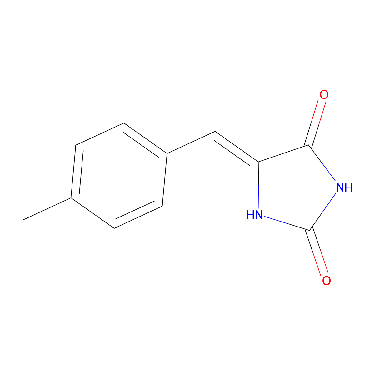 (Z)-5-(4-Methylbenzylidene)imidazolidine-2,4-dione molecular structure, CAS 109754-07-6