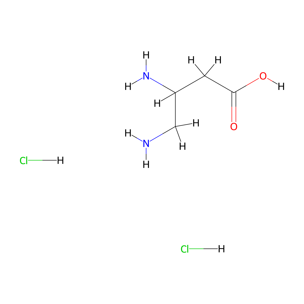 3,4-Diaminobutanoic acid dihydrochloride molecular structure, CAS 109754-82-7