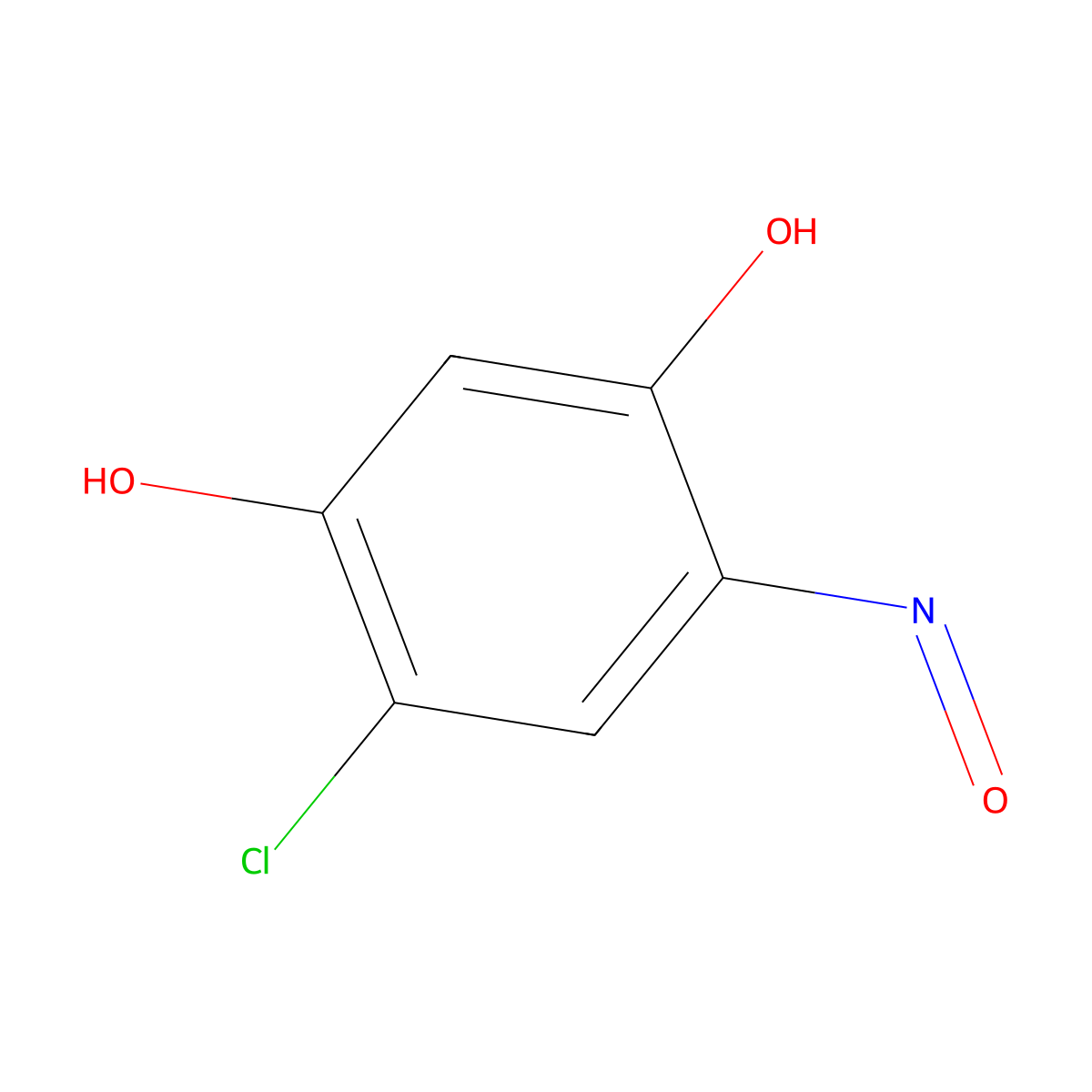 4-Chloro-6-nitrosoresorcinol molecular structure, CAS 109755-36-4