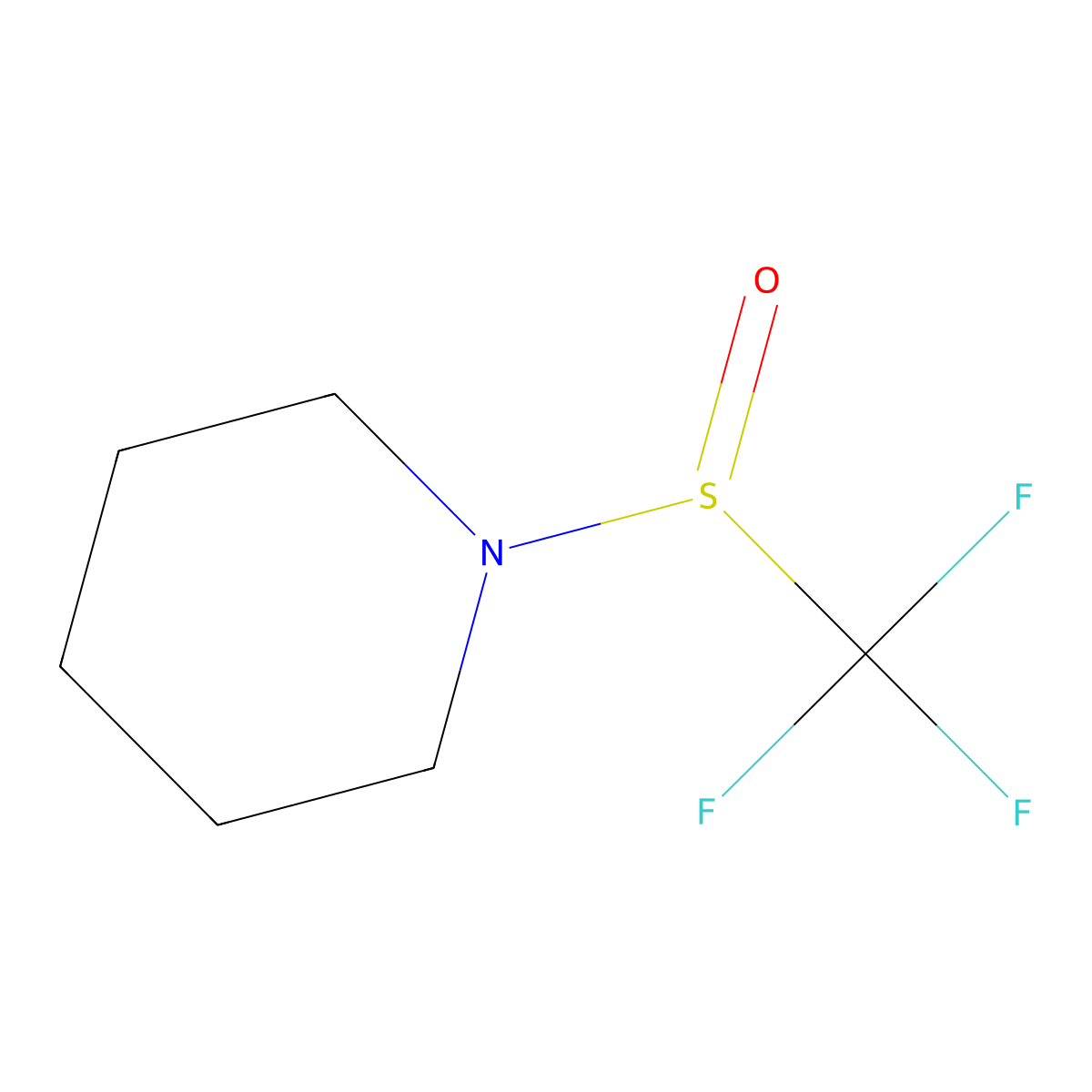 1-[(Trifluoromethyl)sulfinyl]piperidine molecular structure, CAS 109761-44-6
