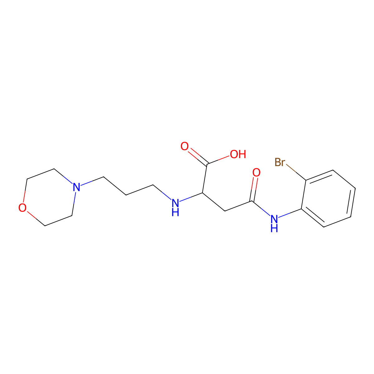 4-((2-Bromophenyl)amino)-2-((3-morpholinopropyl)amino)-4-oxobutanoic acid molecular structure, CAS 1097616-39-1